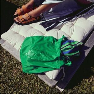 FP Movement x SYZY Collab. Packable Green Shopping Tote Bag with BUTI LOGO! NWT